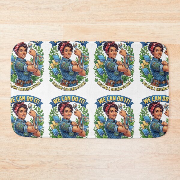 Item preview, Rosie the Riveter Solarpunk Green Energy We Can Do It designed and sold by PictoVibe.