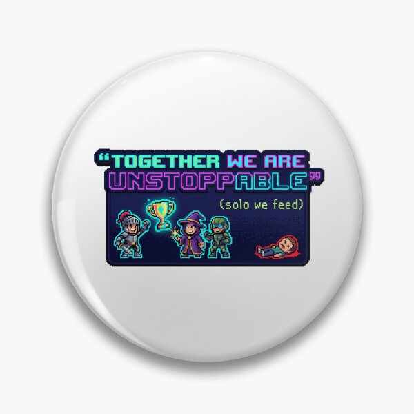 Item preview, Together We Are Unstoppable (Solo We Feed) - Funny Retro Pixel Art Gamer designed and sold by LevelUpLad.