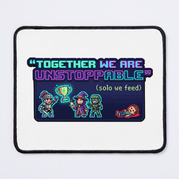 Item preview, Together We Are Unstoppable (Solo We Feed) - Funny Retro Pixel Art Gamer designed and sold by LevelUpLad.
