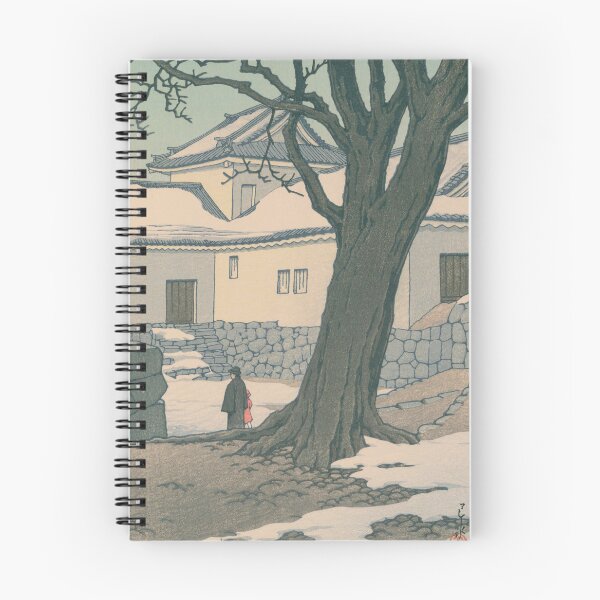 Item preview, Snow at Hikone Castle Outer Grounds - Kawase Hasui Shin-hanga designed and sold by vekotpu.