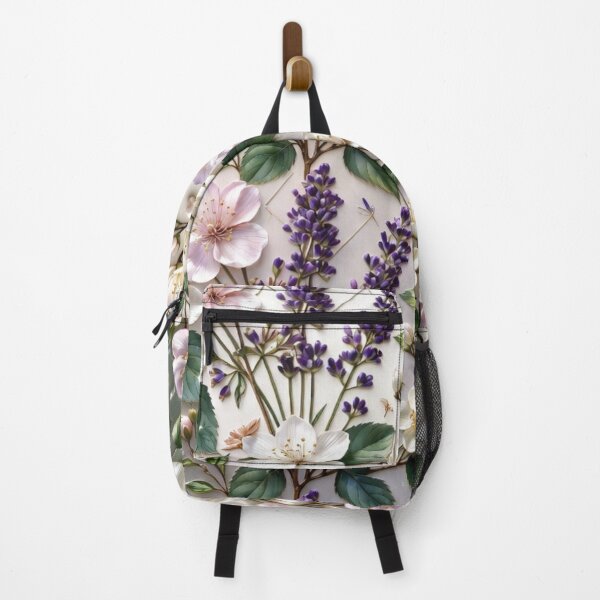 Item preview, Delicate Lilac and White Floral Pattern designed and sold by IntelliMindDesigns.