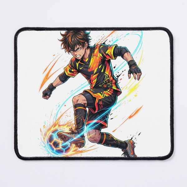 Item preview, Anime Football Player – Neon Street Kick Aesthetic designed and sold by krishna-artdesigns.