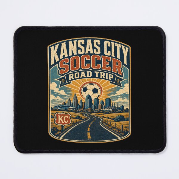Item preview, Kansas City Soccer Road Trip Retro Travel Shirt | Vintage Highway Skyline Football Fan Design designed and sold by Globalcitytees.