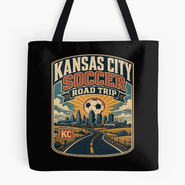 Item preview, Kansas City Soccer Road Trip Retro Travel Shirt | Vintage Highway Skyline Football Fan Design designed and sold by Globalcitytees.
