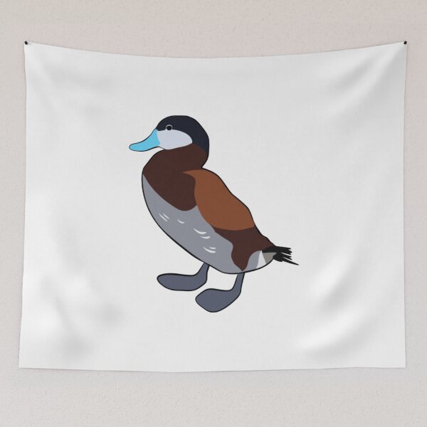 Item preview, Cute Ruddy Duck Blue Bill Waterfowl Cartoon designed and sold by Quiajia.