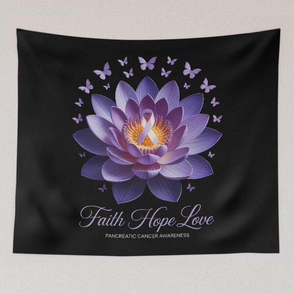 Item preview, Pancreatic Cancer Pancreatic Awareness Sublimation Purple Ribbon Cancer Support  designed and sold by sailorjessiArt.