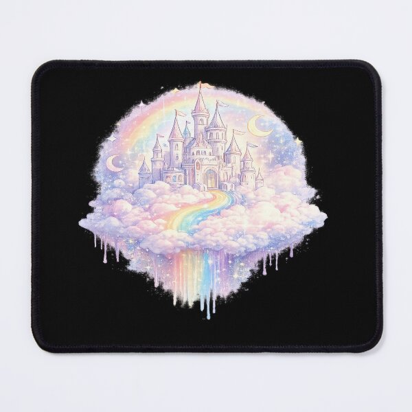 Item preview, Rainbow Castle Fairycore Pride Dreamscape Pastel Fantasy Art LGBTQ Rainbow Gift designed and sold by ArtByTripti.