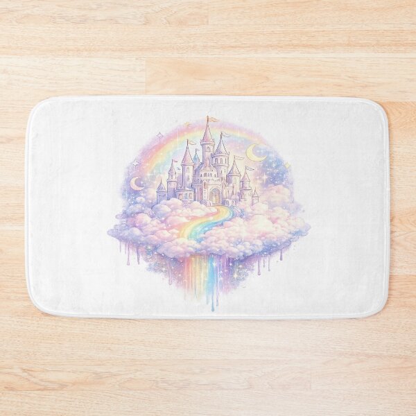 Item preview, Rainbow Castle Fairycore Pride Dreamscape Pastel Fantasy Art LGBTQ Rainbow Gift designed and sold by ArtByTripti.