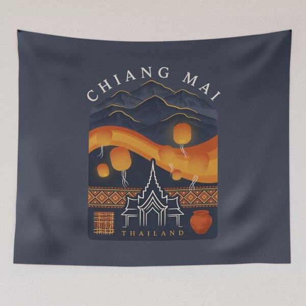 Item preview, World travel fly to  Chiangmai Thailand ,travel souvenir , brafdesign  designed and sold by Brafdesign.