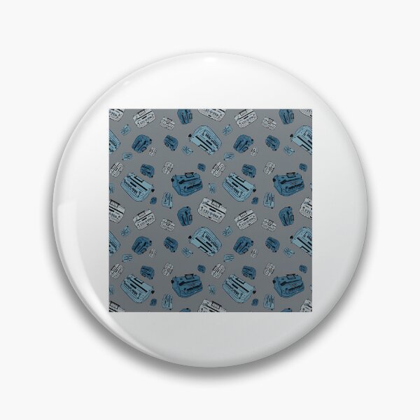 Item preview, Braillers. Illustration Of Braille Typing Device. Grey And Blue Repeating Pattern. designed and sold by sebasssaalinde.