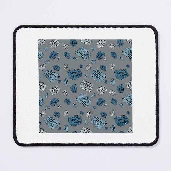 Item preview, Braillers. Illustration Of Braille Typing Device. Grey And Blue Repeating Pattern. designed and sold by sebasssaalinde.