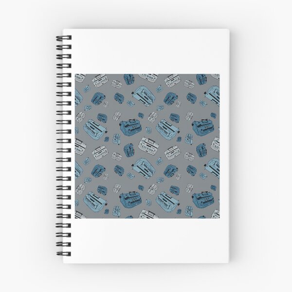Item preview, Braillers. Illustration Of Braille Typing Device. Grey And Blue Repeating Pattern. designed and sold by sebasssaalinde.