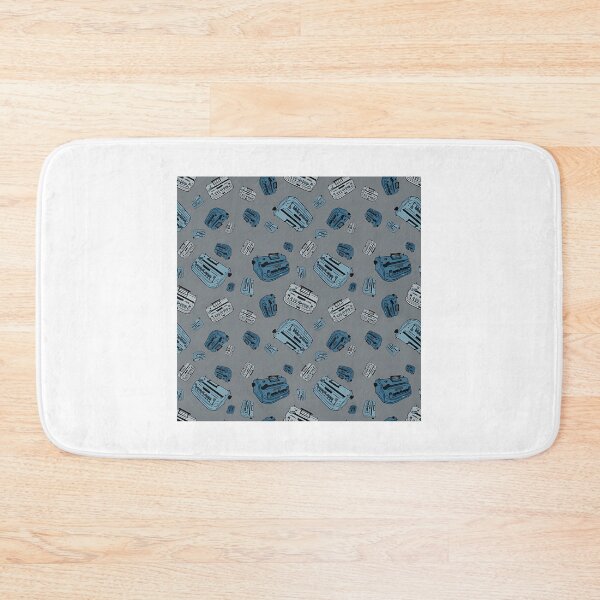 Item preview, Braillers. Illustration Of Braille Typing Device. Grey And Blue Repeating Pattern. designed and sold by sebasssaalinde.