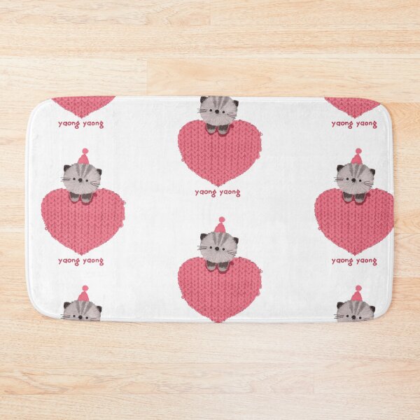 Item preview, Yaong Yaong Kitten in Pink Knit Heart Art designed and sold by moonjar-art.