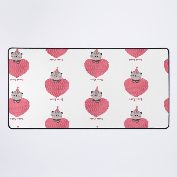 Item preview, Yaong Yaong Kitten in Pink Knit Heart Art designed and sold by moonjar-art.
