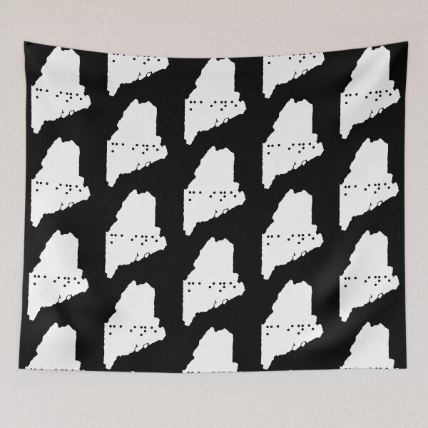 Item preview, Maine State Shape Braille Shirt designed and sold by sebasssaalinde.