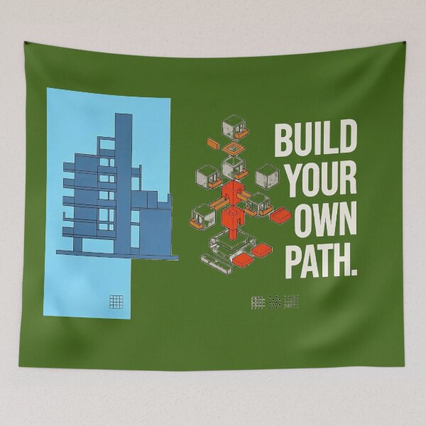 Item preview, Build Your Own Path™ | Minimalist Brutalist Architecture Graphic | Modern Design Statement Tee designed and sold by EIPTOW.