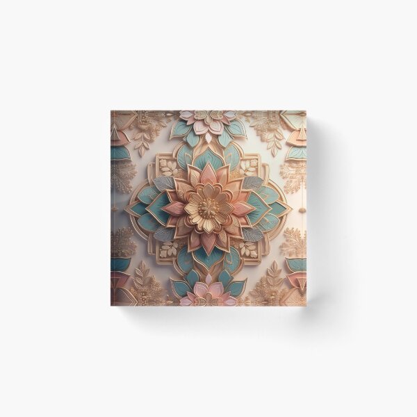 Item preview, Ornate Art Nouveau Floral Medallion Pattern designed and sold by IntelliMindDesigns.