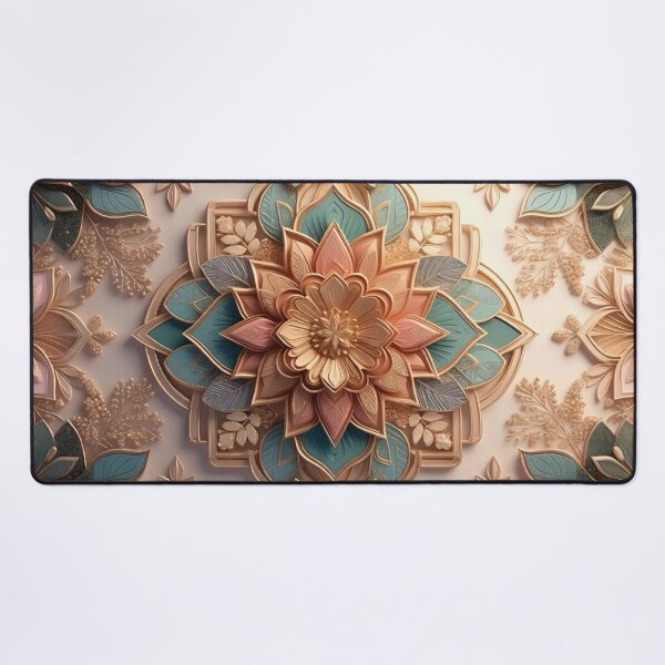 Item preview, Ornate Art Nouveau Floral Medallion Pattern designed and sold by IntelliMindDesigns.
