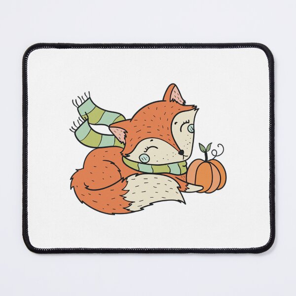 Item preview, Cozy Harvest Fox Sleeping with Pumpkin Autumn Art designed and sold by Vpartdesign.