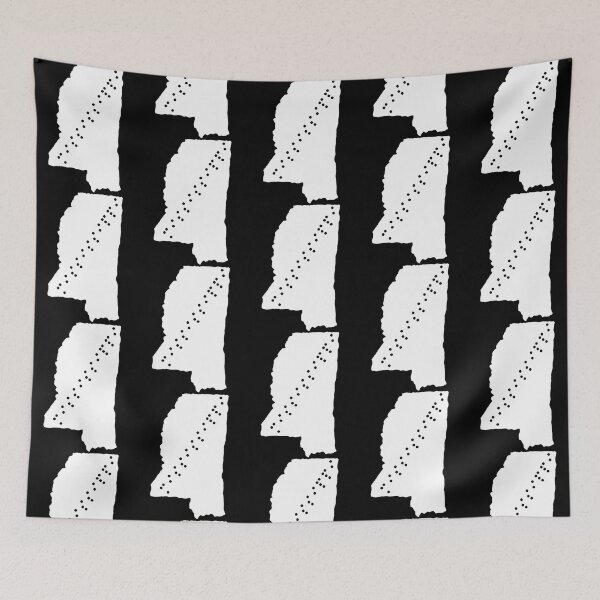 Item preview, Mississippi State Shape Braille Shirt designed and sold by sebasssaalinde.