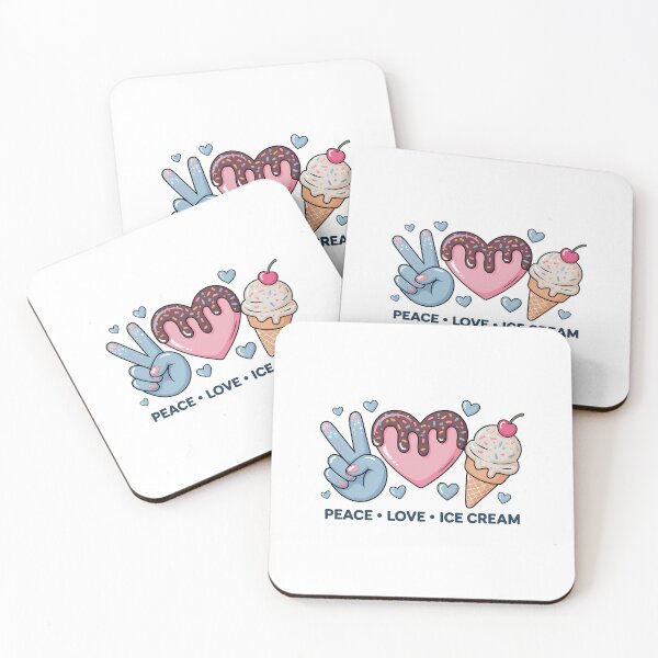 Item preview, Peace Love and Ice Cream Happy Ice Cream Day designed and sold by sailorjessiArt.