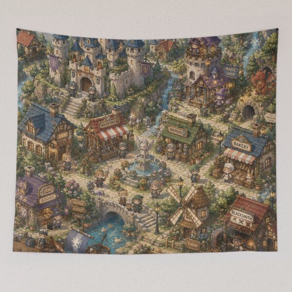 Item preview, Fantasy RPG Town Isometric Pattern designed and sold by 0606PM.