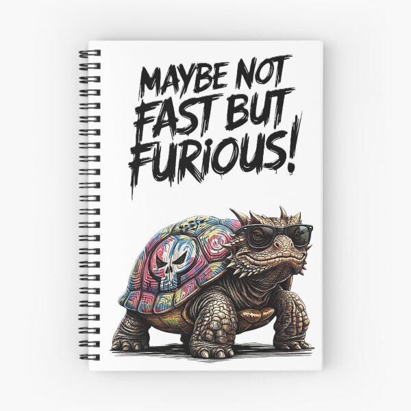 Item preview, Maybe Not Fast But Furious Funny Turtle Sticker Art designed and sold by ShadowSketch-HP.