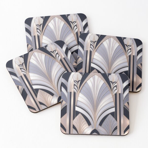 Item preview, Art Deco Black and Gold Geometric Pattern designed and sold by IntelliMindDesigns.