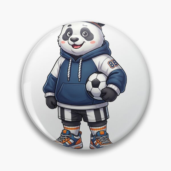 Item preview, Cute Panda Football Player – Kawaii Sports Cartoon designed and sold by krishna-artdesigns.