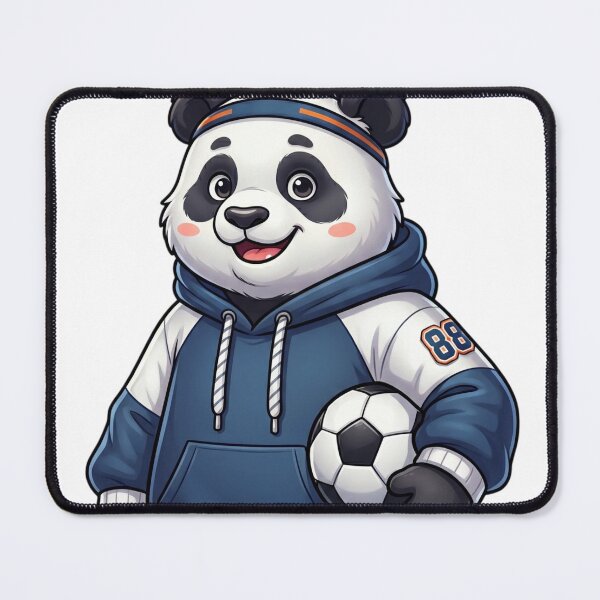 Item preview, Cute Panda Football Player – Kawaii Sports Cartoon designed and sold by krishna-artdesigns.
