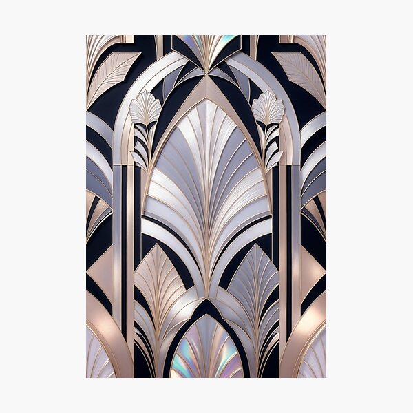 Item preview, Art Deco Black and Gold Geometric Pattern designed and sold by IntelliMindDesigns.