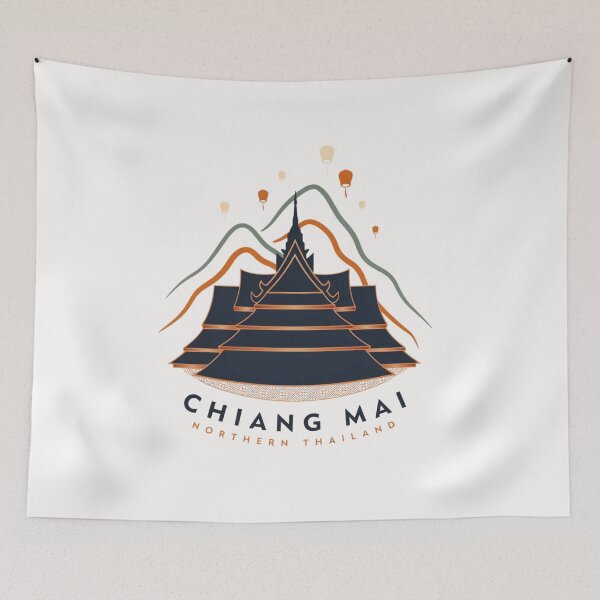 Item preview, World travel fly to  Chiangmai Thailand Thai travel gift , brafdesign  designed and sold by Brafdesign.