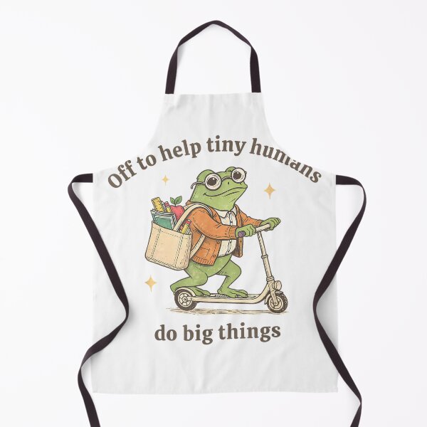 Item preview, Retro Frog Elementary Teacher Help Tiny Humans Do Big Things T-Shirt designed and sold by DArtfulStudio.