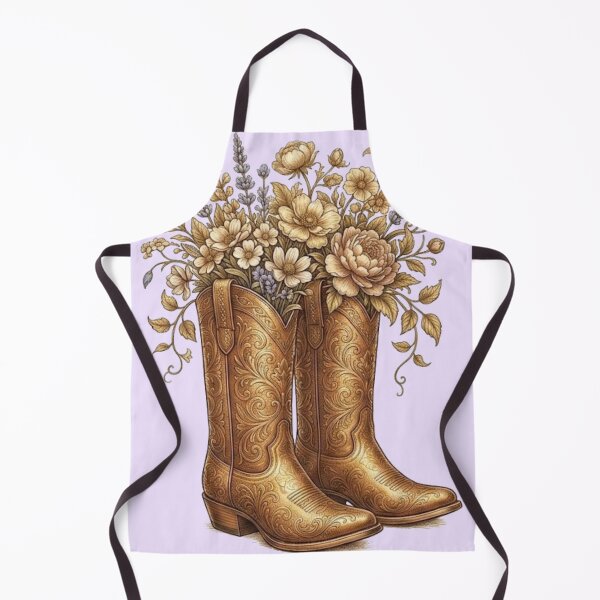 Item preview, Vintage Victorian Western Cowboy Boots Floral Botanical Art designed and sold by MAGICKEY2024.