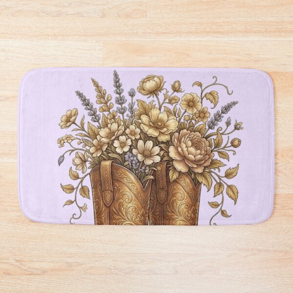 Item preview, Vintage Victorian Western Cowboy Boots Floral Botanical Art designed and sold by MAGICKEY2024.