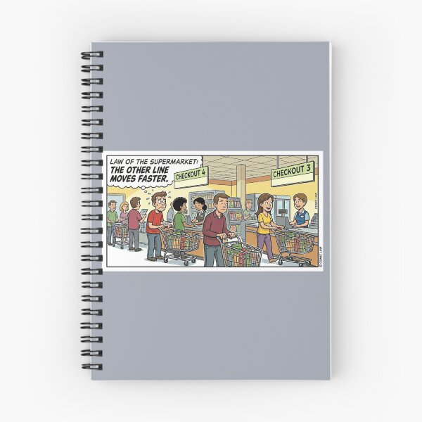 Item preview, The Other Line Moves Faster Supermarket Comic designed and sold by radiogalaxy.