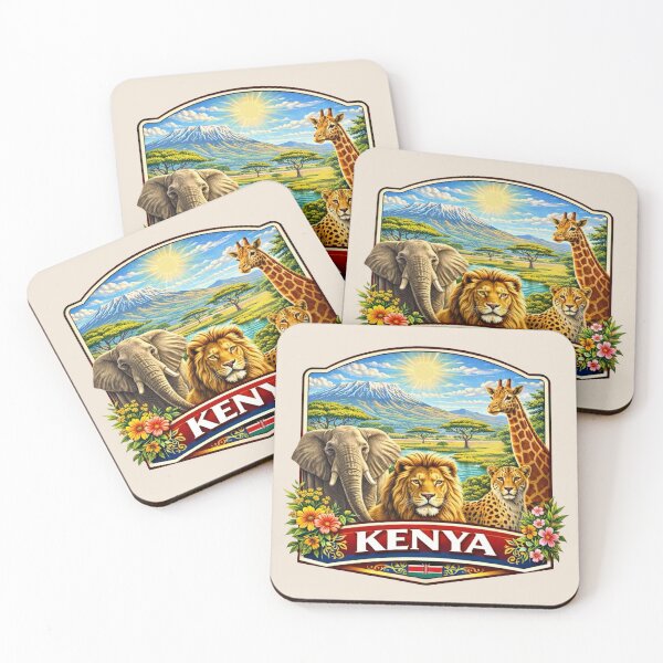 Item preview, Kenya - Mount Kilimanjaro, Safari Wildlife and Savanna Landscape designed and sold by Myra365Art.