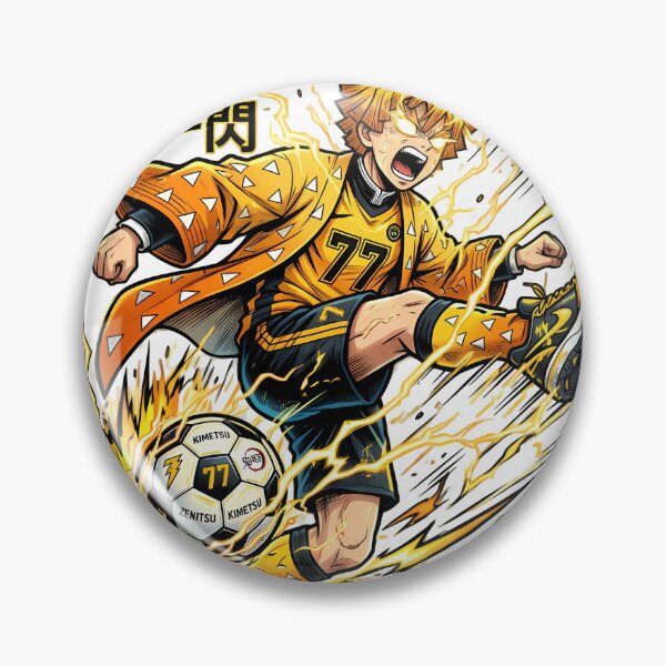 Item preview, Lightning Strike Sword Fighter - Yellow Thunder Anime Soccer Art designed and sold by MugenAnime.
