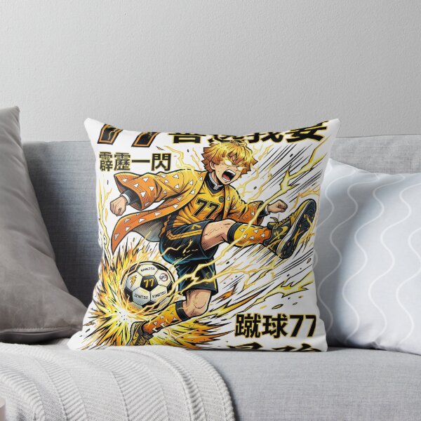 Item preview, Lightning Strike Sword Fighter - Yellow Thunder Anime Soccer Art designed and sold by MugenAnime.