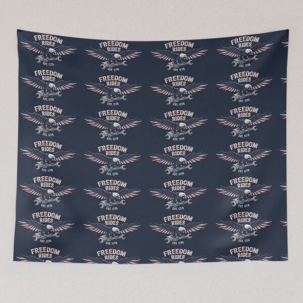 Item preview, Freedom Rides Patriotic American Eagle Biker designed and sold by IvoryArtDesign.