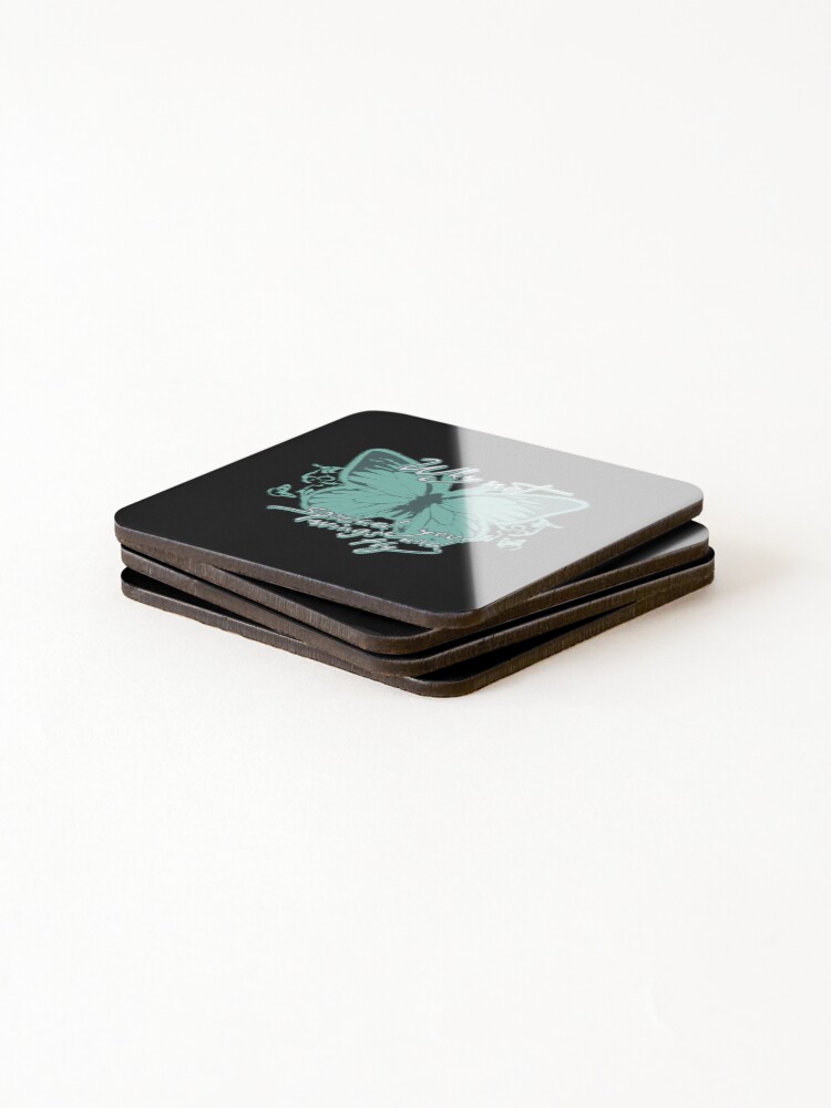 Thumbnail 4 of 5, Coasters (Set of 4), Why Not Butterfly designed and sold by FlowWorldSide.