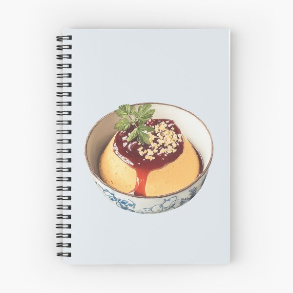 Item preview, Semolina Pudding in a Bowl Topped with Cherry Jam designed and sold by Violet Peonies.