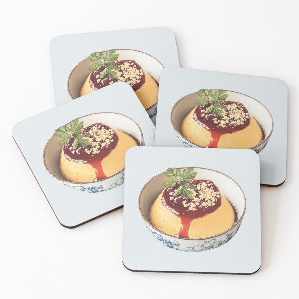 Item preview, Semolina Pudding in a Bowl Topped with Cherry Jam designed and sold by Violet Peonies.