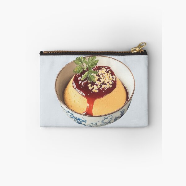 Item preview, Semolina Pudding in a Bowl Topped with Cherry Jam designed and sold by Violet Peonies.