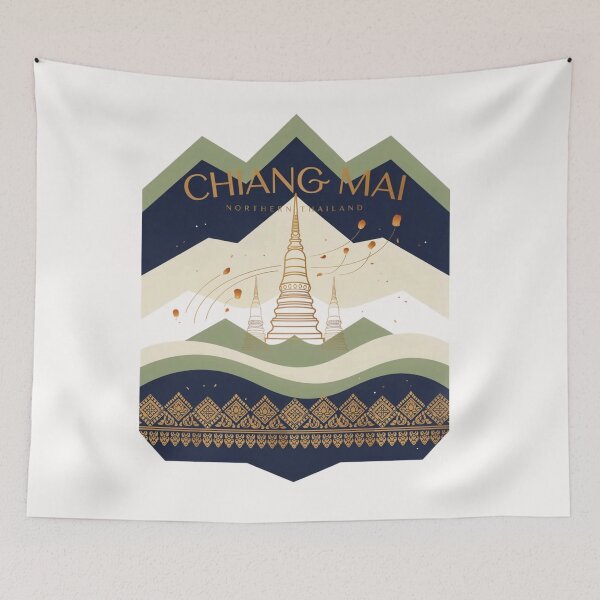 Item preview, World travel fly to  Chiangmai Thailand culture travel gift , brafdesign  designed and sold by Brafdesign.