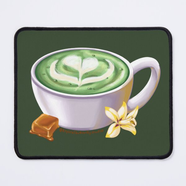 Item preview, Caramel Hot Matcha Latte designed and sold by KrystalBStudios.