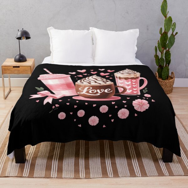 Item preview, Valentines Day Pink Coffee Cups Latte Iced Cream Cute Hearts designed and sold by SapfireStuArt.