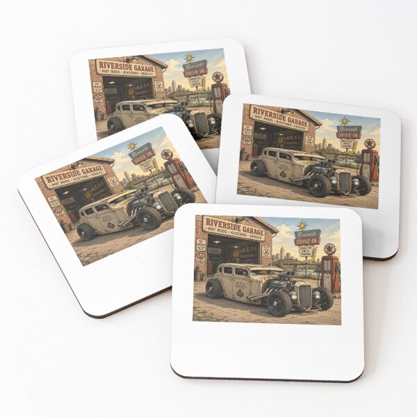 Item preview, Riverside Garage Rat Rod – Vintage Custom Automotive designed and sold by Fleetwood1994.