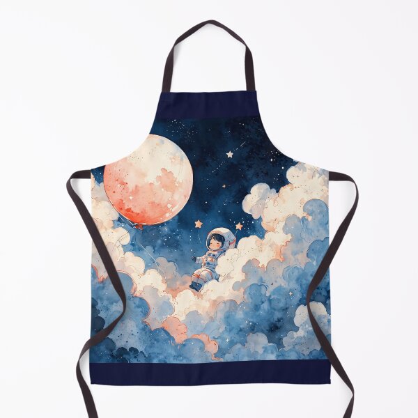 Item preview, Cute Astronaut and Moon Balloon Watercolor Fantasy designed and sold by KiraChie.